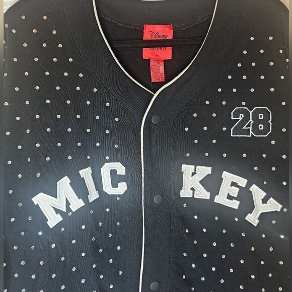 NWT FOREVER 21 Disney Mickey Mouse Jersey Blinged Out Unisex - Size XXL - Picture 5 of 10